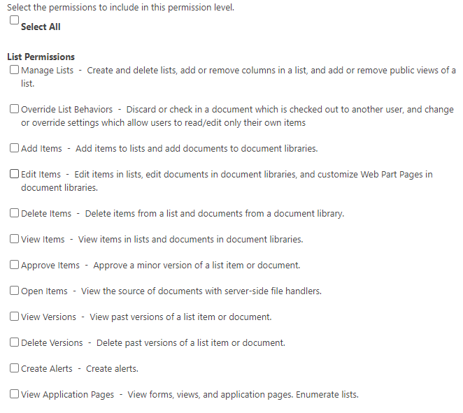permissions