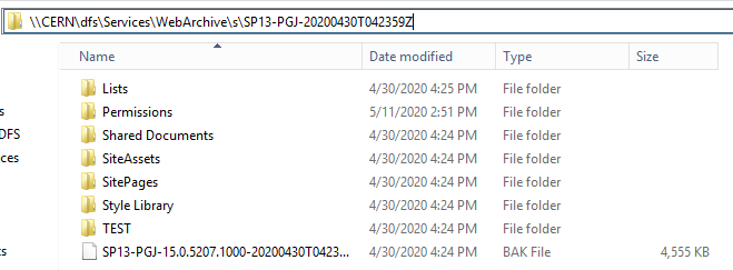 dfsExport